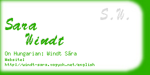 sara windt business card