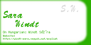 sara windt business card